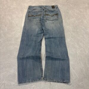 Helix Relaxed Straight Leg Jeans Mens 32x32 Light Wash Blue Denim Y2K Pants